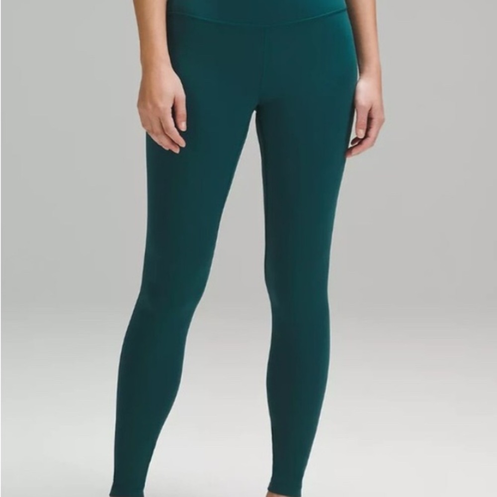 Teal Lululemon Wunder Under Leggings - Size 6 25”